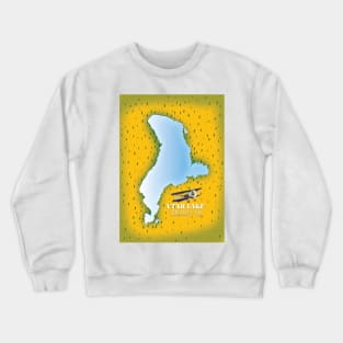 utah lake USA map Crewneck Sweatshirt